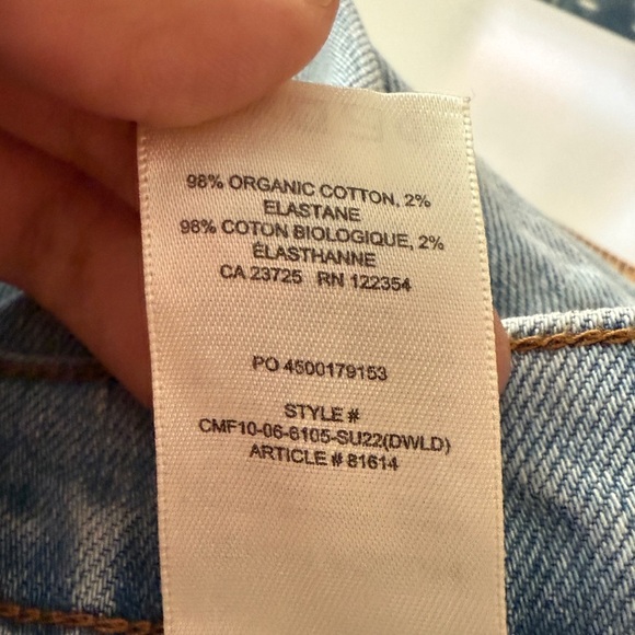 Denim Forum Arlo High Rise Straight Jeans in Light Blue - Picture 7 of 7